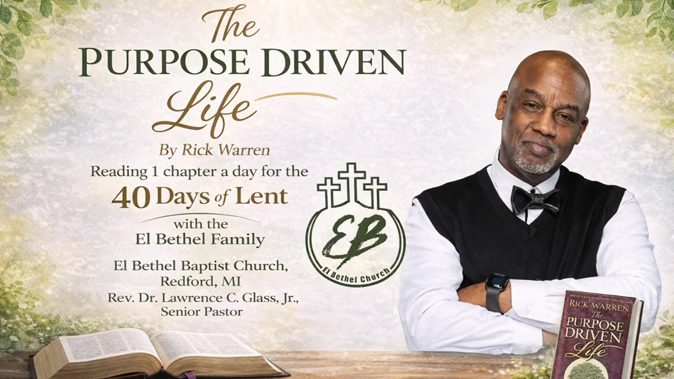 Pastor Glass with The Purpose Driven Life book