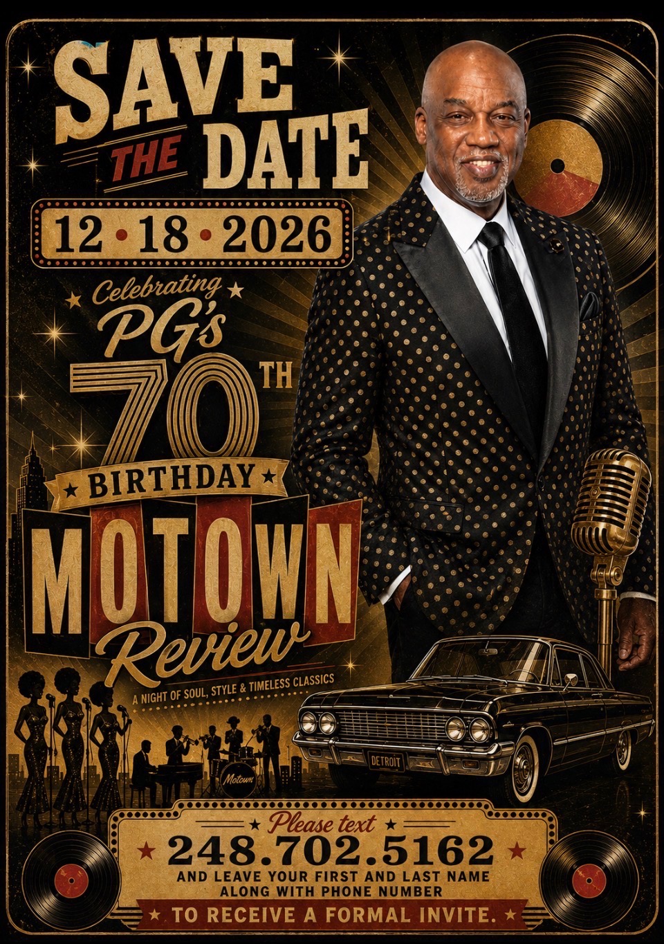 Save the Date — December 18, 2026 — Celebrating PG's 70th Birthday Motown Review